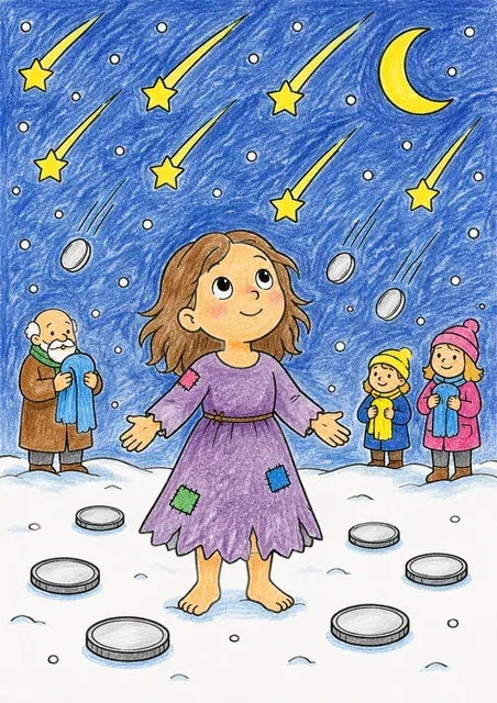 星币女孩夜晚与落星化银币