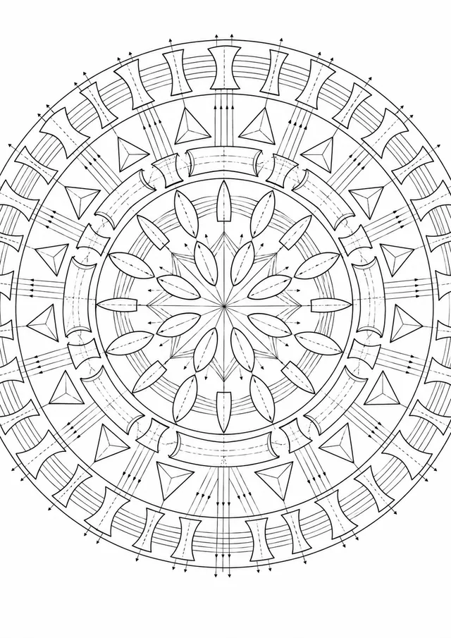 Mandala: Augenlinsen-Optik und Prismenformen