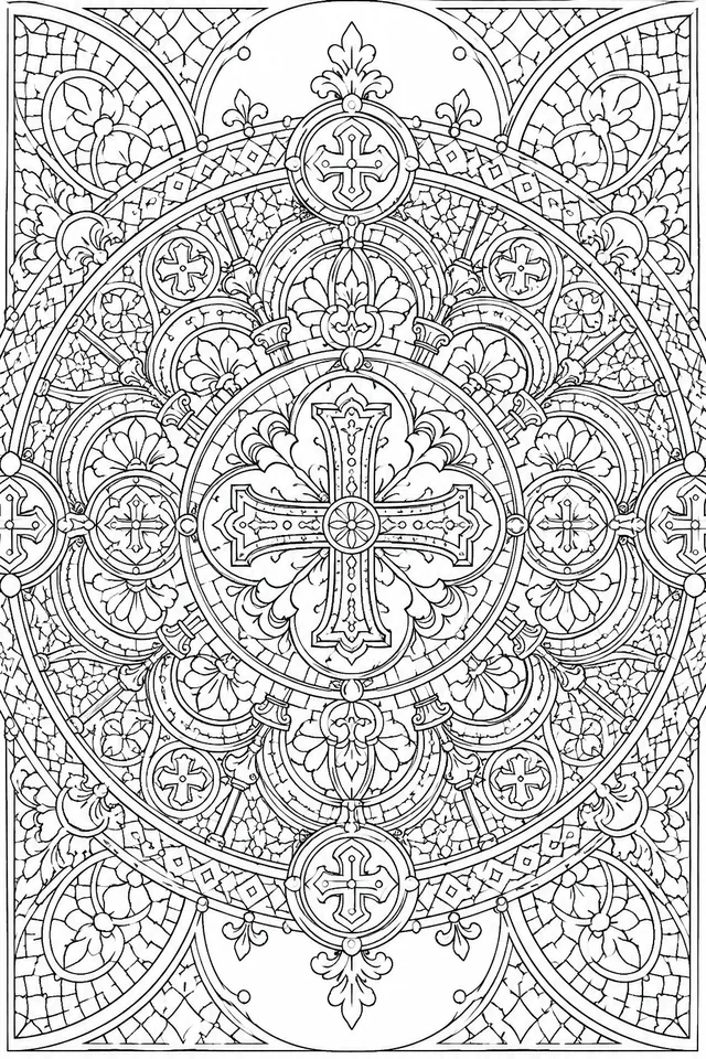 Mandala: Byzantine Church Windows and Mosaic Patterns