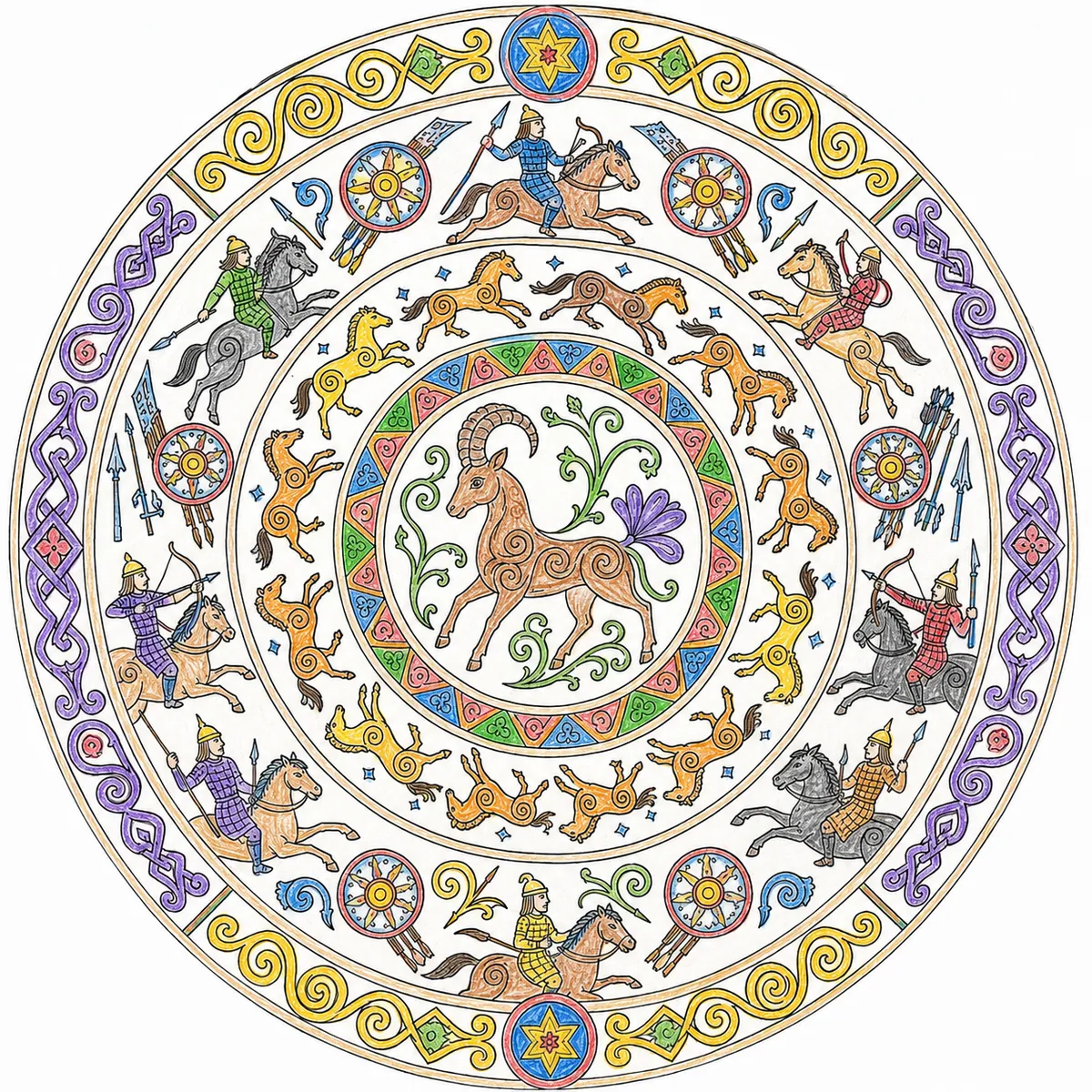 कार्थेज / फोनीशिया / उत्तरी अफ्रीका / भूमध्य सागर – संकेंद्रित मंडल प्राचीन सभ्यता