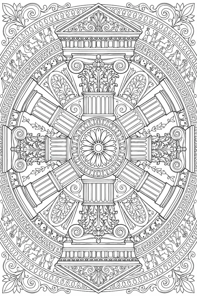 Mandala: Greek Columnar Orders