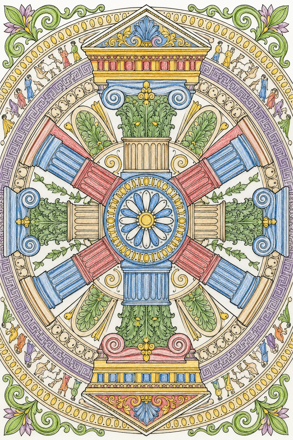 Mandala: Griechische Säulenordnungen