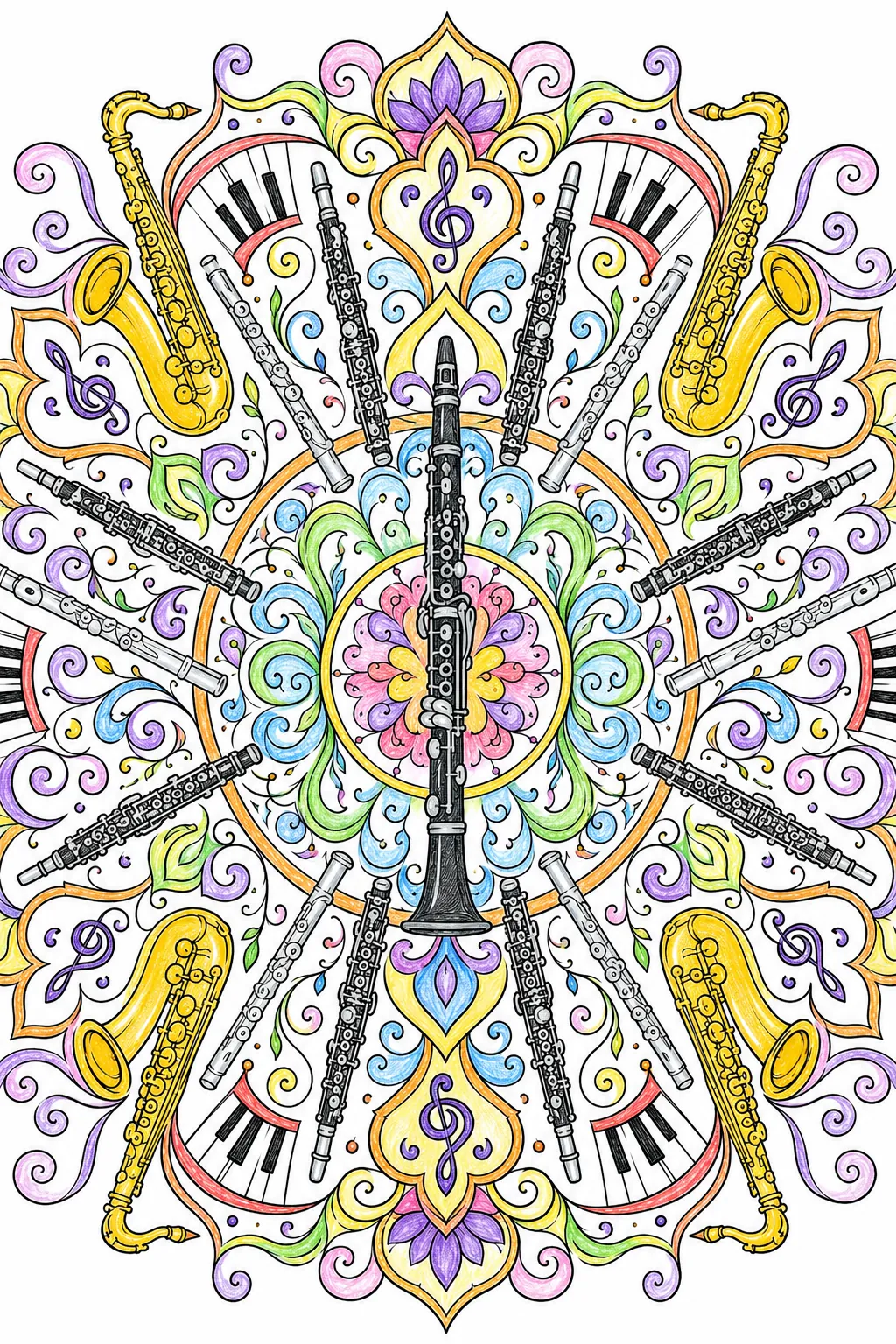 单簧管与管乐器曼陀罗