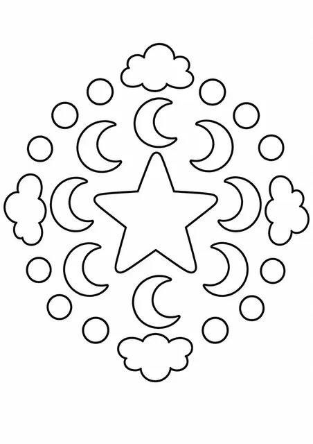 Einfaches Sternen-Mandala