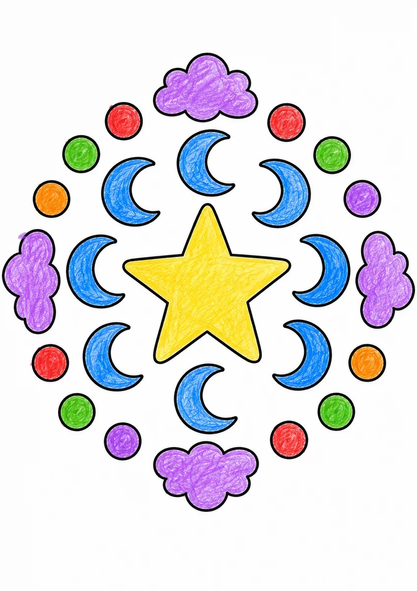 Einfaches Sternen-Mandala
