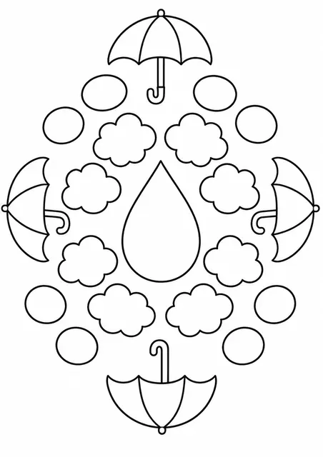 简单雨滴曼陀罗