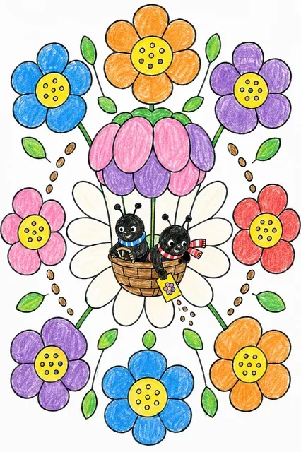 花粉飞行员 – 涂色效果预览