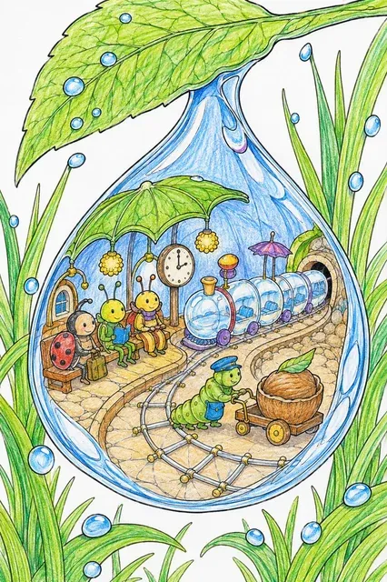 水滴车站 – 涂色效果预览