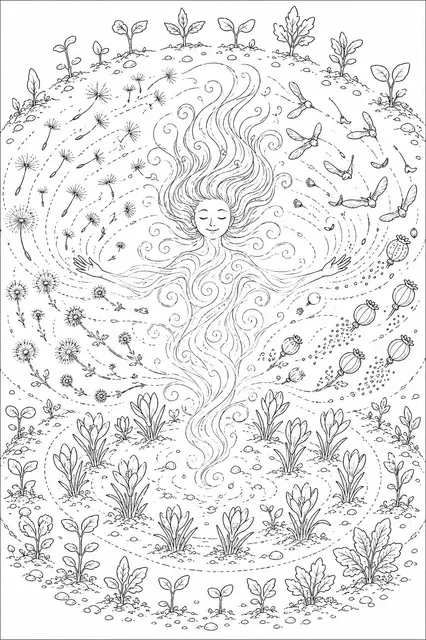 The Wind Spirit Delivers Spring Seeds