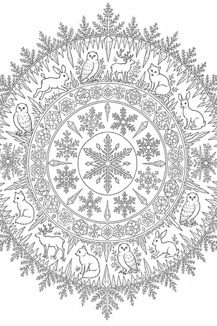 Ice Crystal Mandala of the European Winter