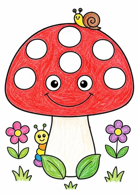 Der große Pilz mit Punkten – So könnte es aussehen