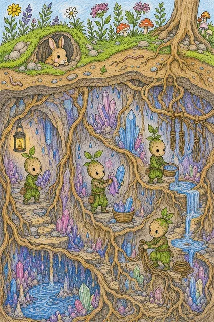 Die Kristallwurzel-Höhle – So könnte es aussehen