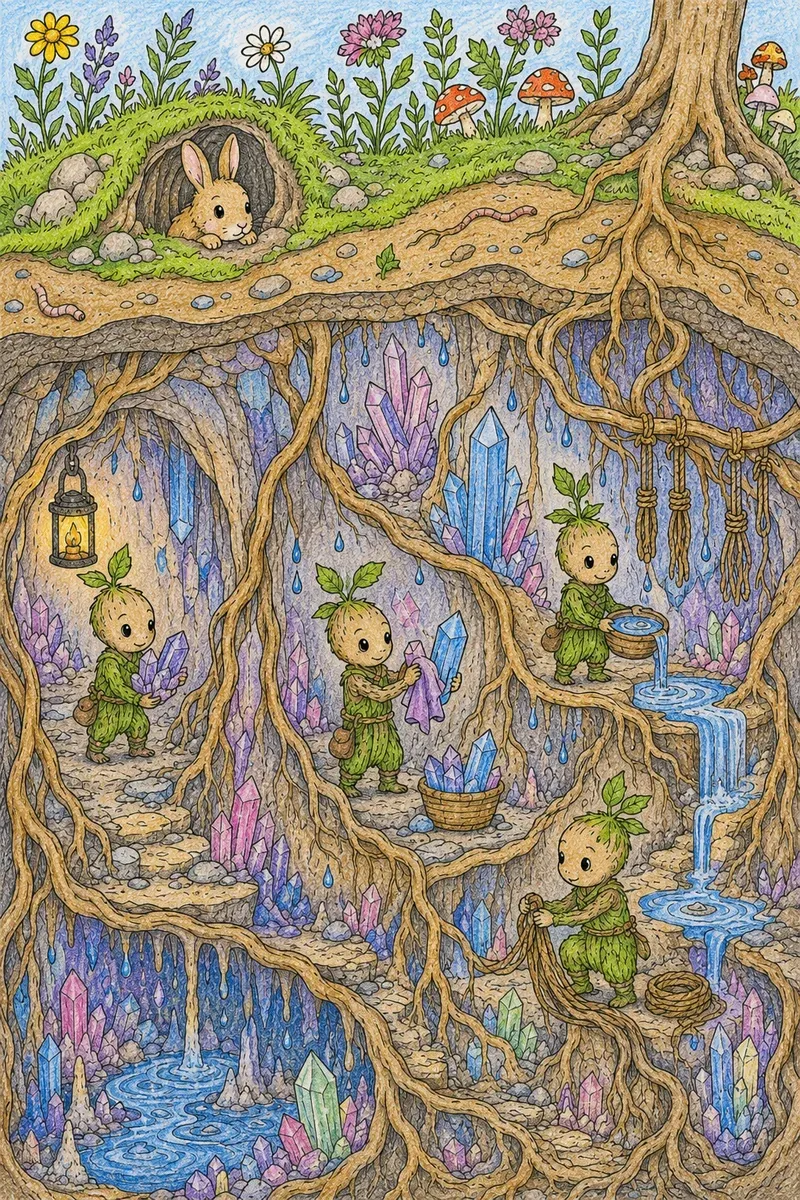 Die Kristallwurzel-Höhle