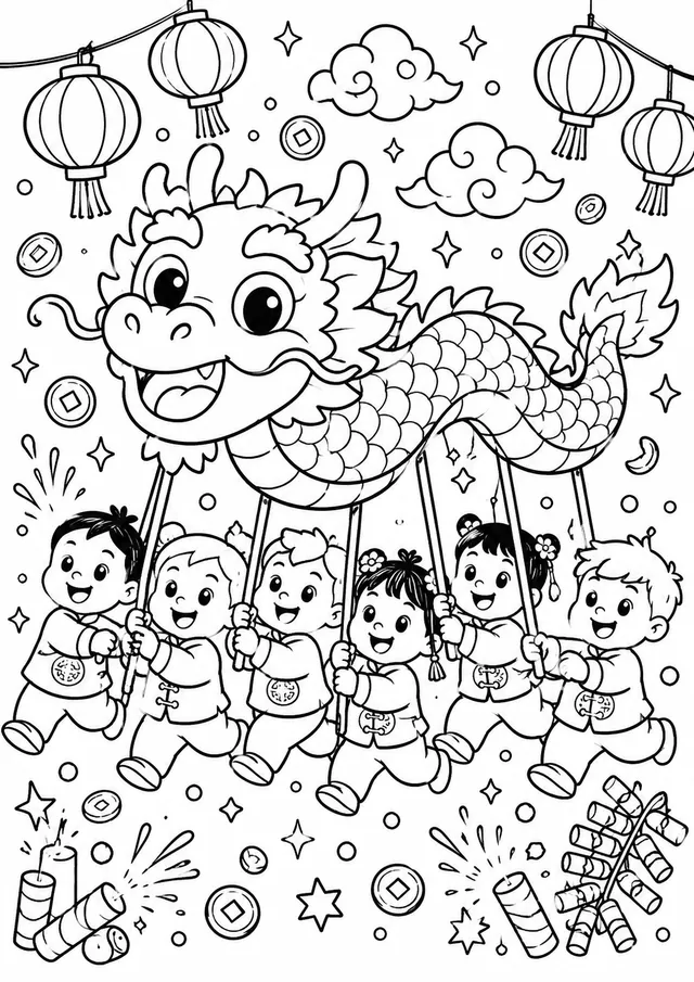 Chinesisches Neujahr: Der Baby-Drachen-Umzug