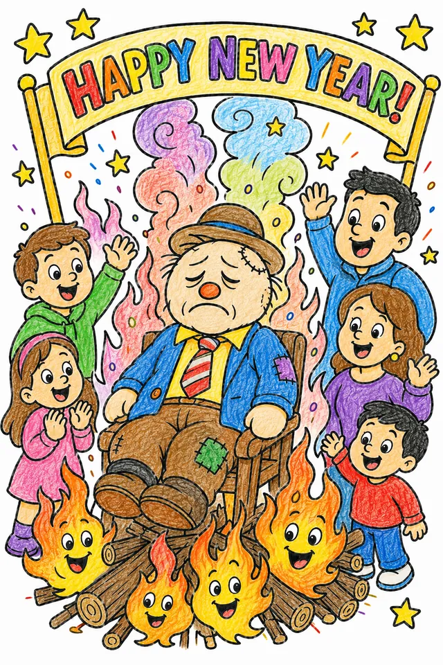 Ecuadorian New Year: Burning the Año Viejo Effigy – This is how it could look