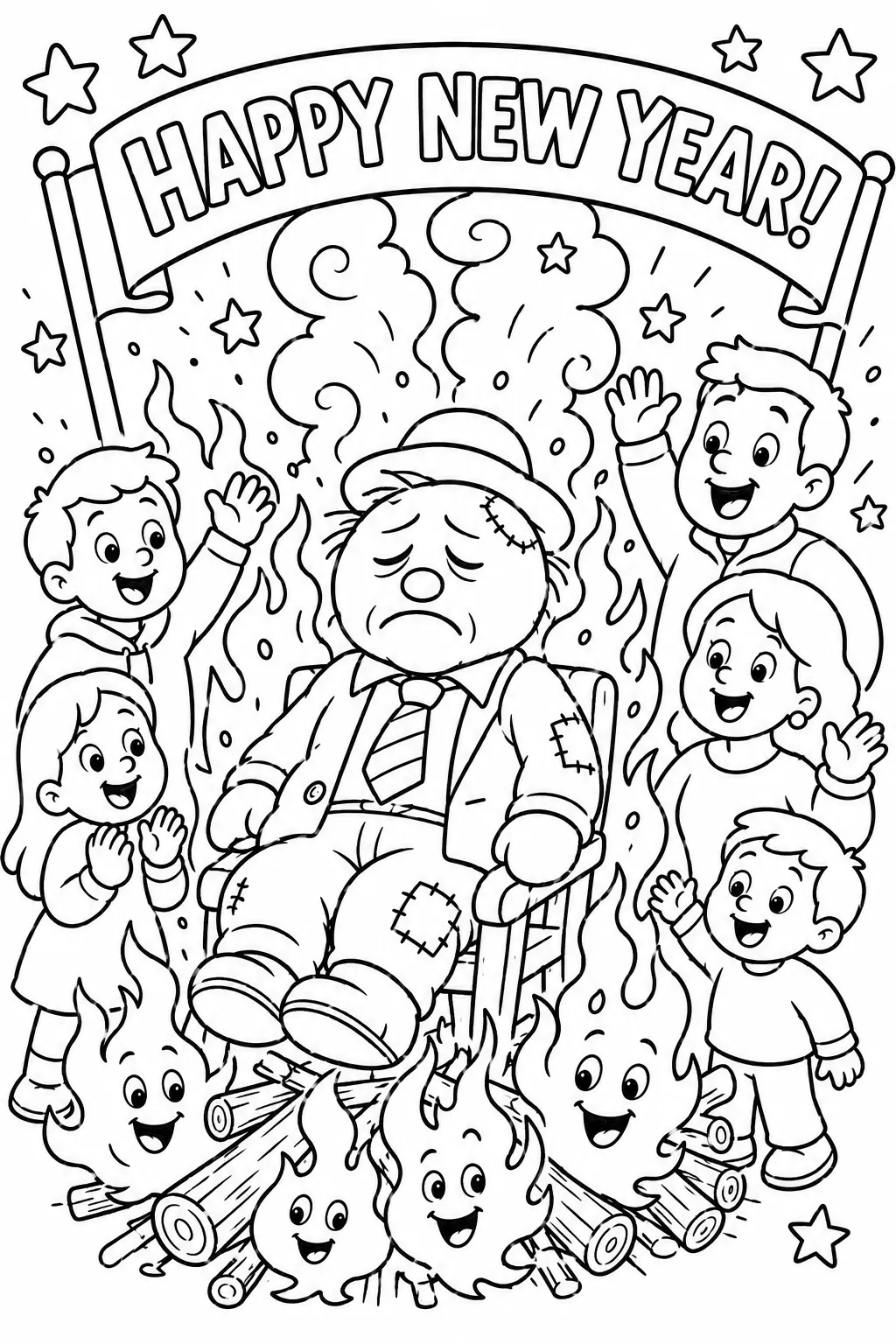 Round Año Viejo effigy is burned at Ecuadorian New Year
