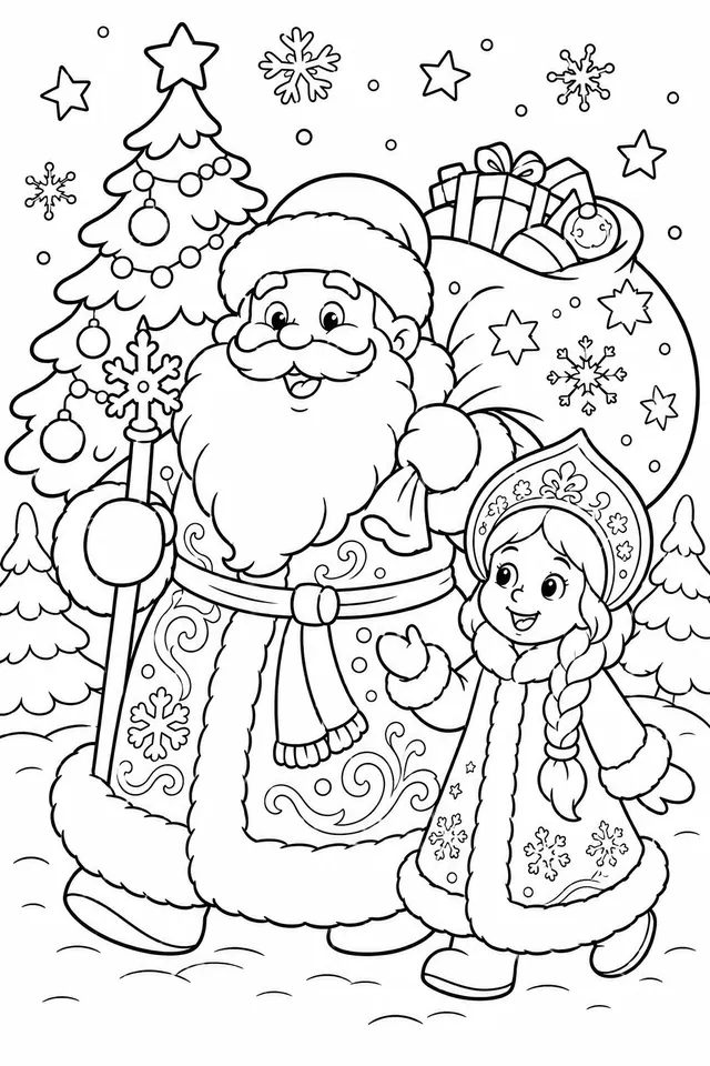 Ded Moroz bringt die russischen Neujahrsgeschenke