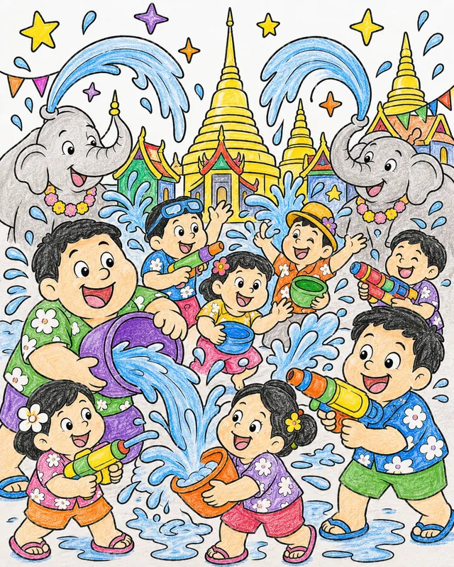 Songkran in Thailand: Die große Wasserschlacht zum Neujahr – So könnte es aussehen