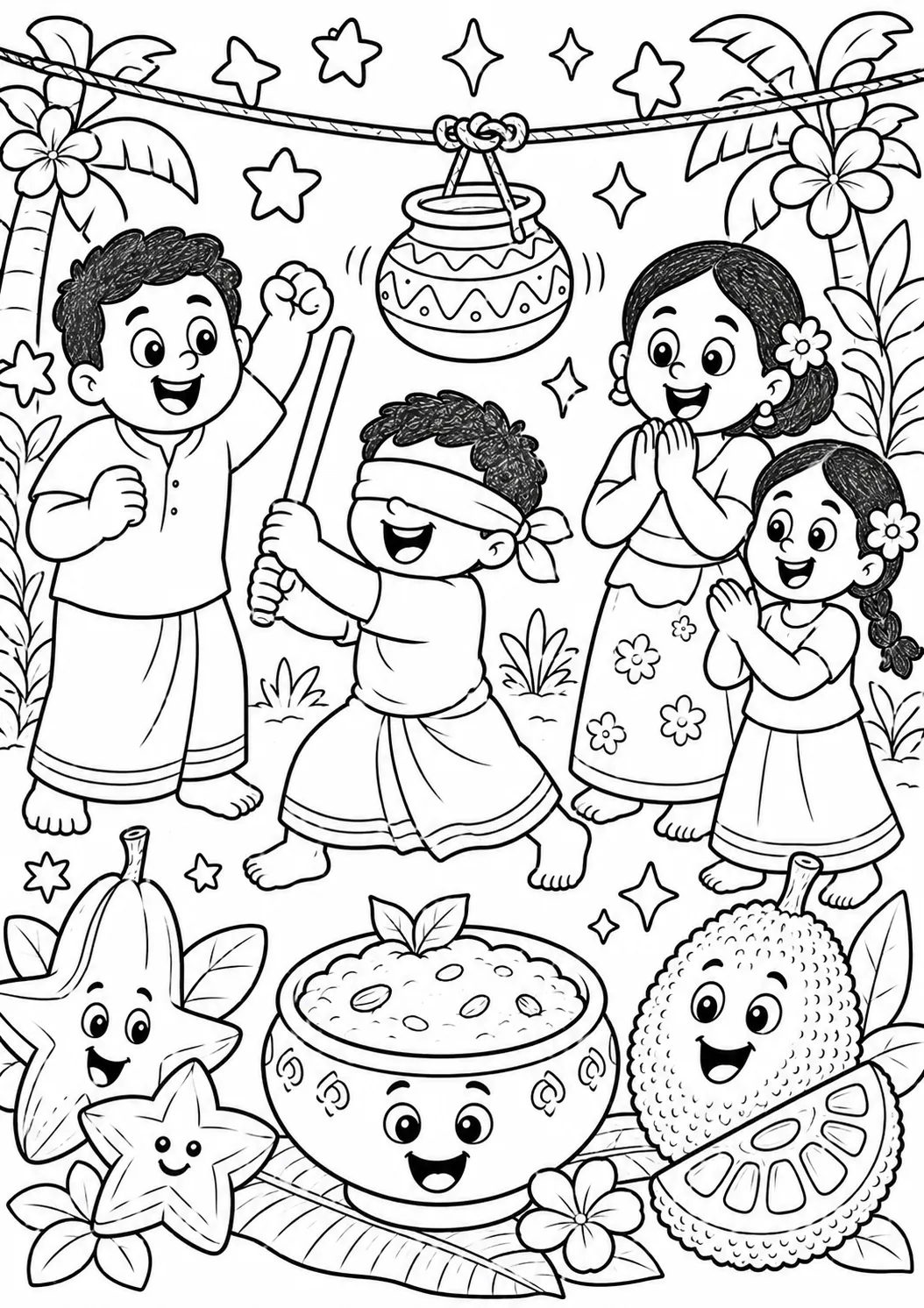 फूल-बाग में खेलों के साथ अवुरुद्दू-नव-वर्ष मनाती गोल-श्रीलंका-परिवार