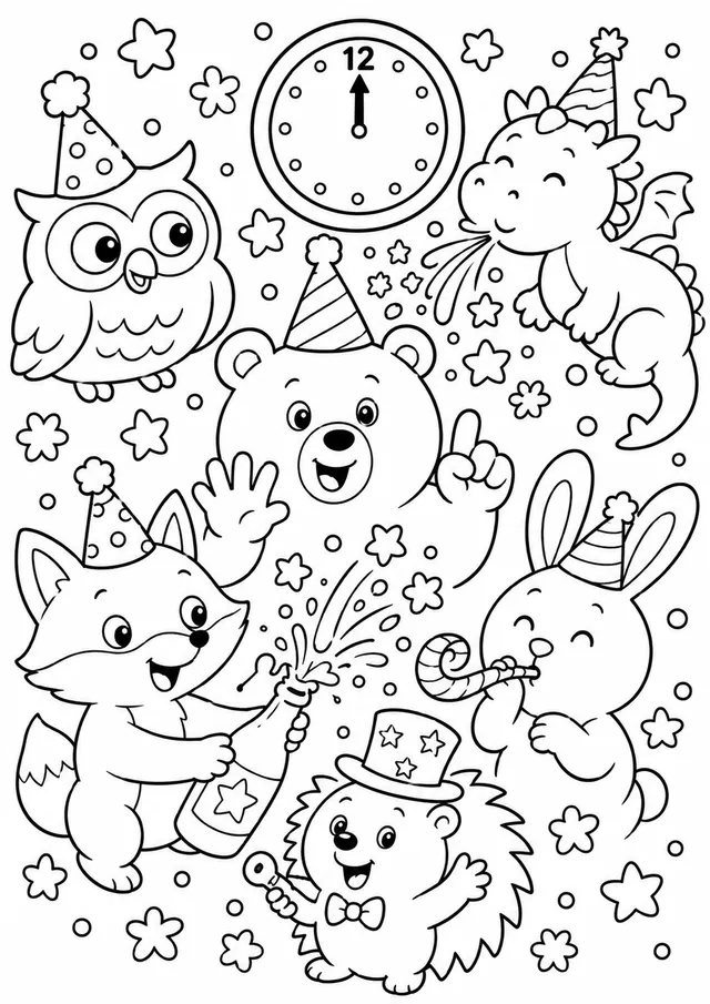 Die Tiere feiern ihre Silvester-Party