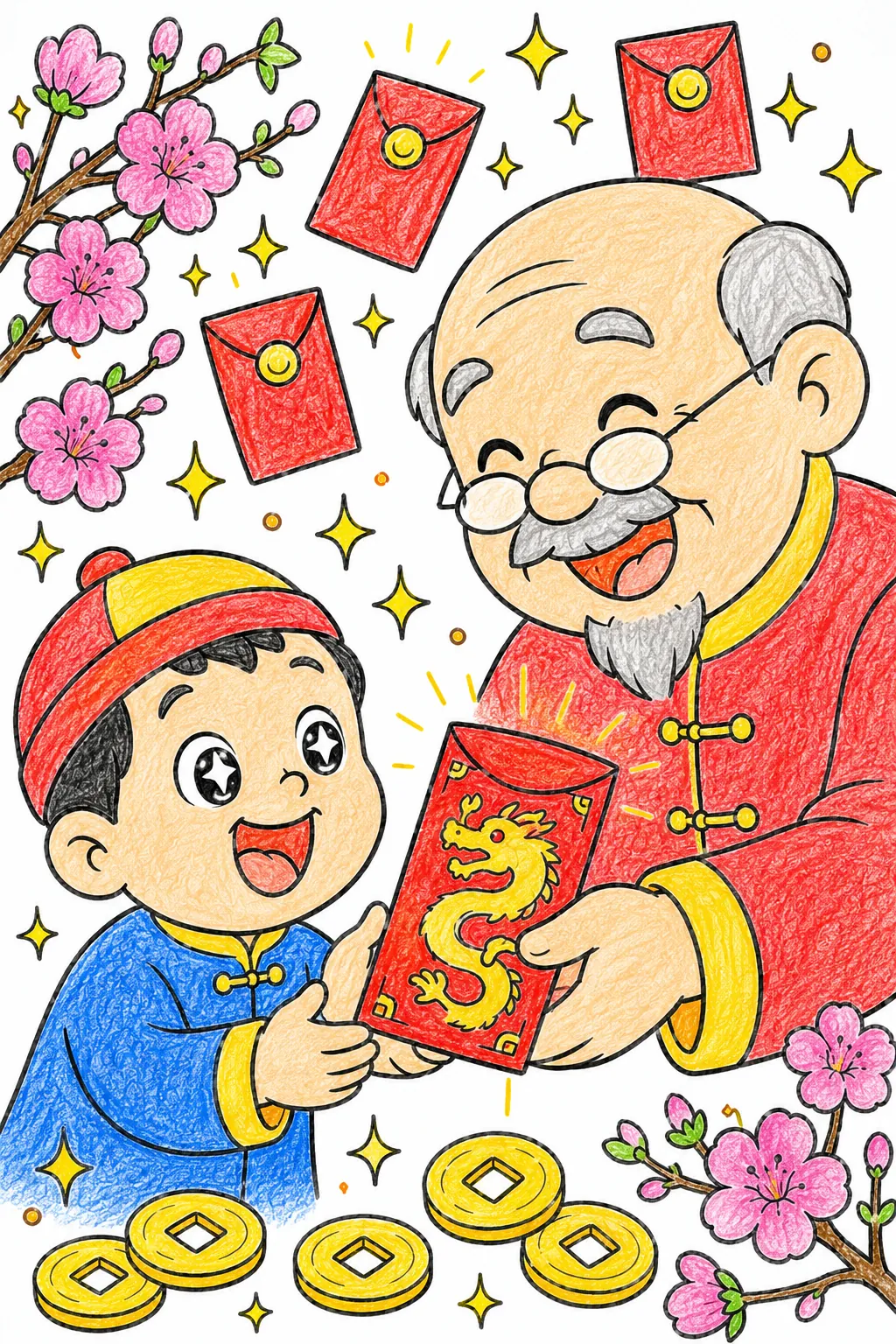 越南春节：红色幸运钱信封