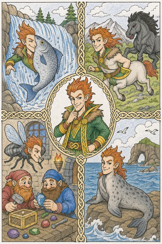 Loki verwandelt sich in einen Lachs und täuscht die anderen Götter – So könnte es aussehen