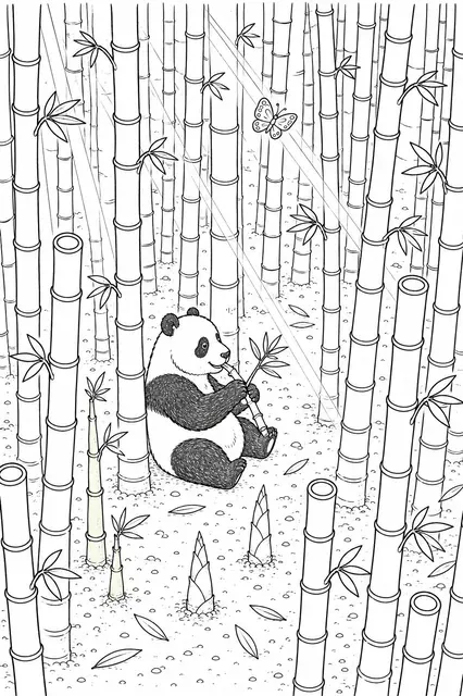 The Bamboo Grove with Sunbeams