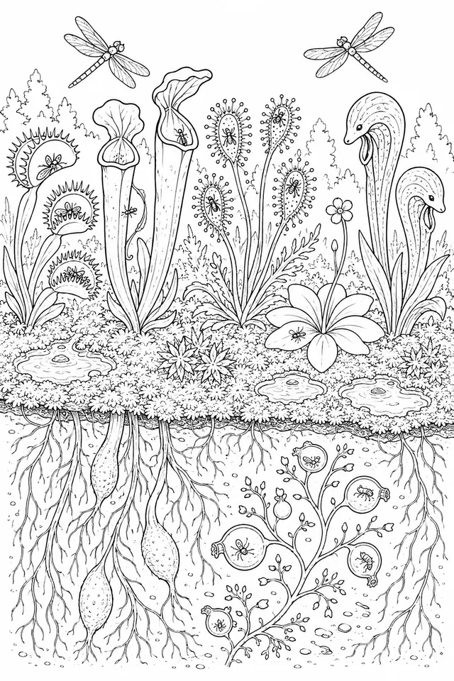 The Carnivorous Plants in the Bog