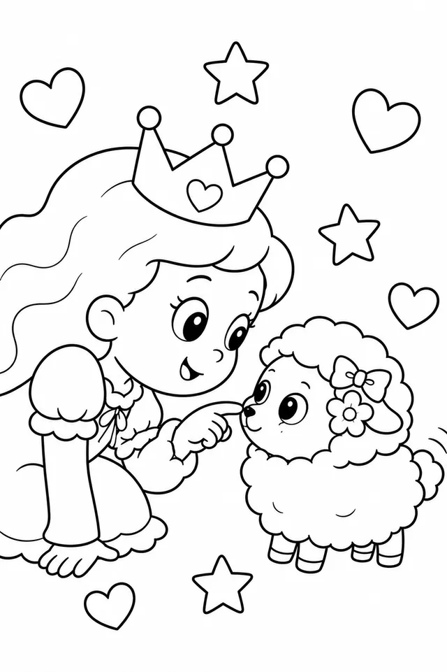 Die Prinzessin mit dem Baby-Lamm