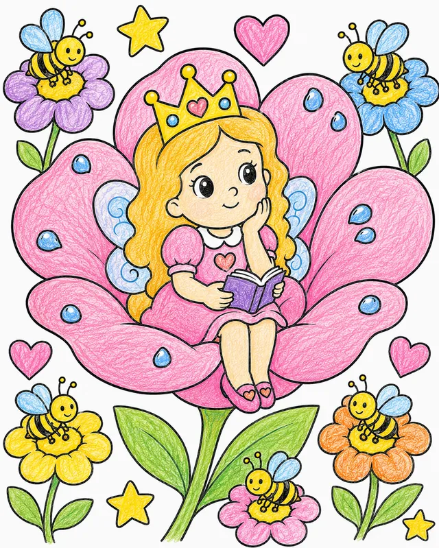 Die kleine Prinzessin in einer riesigen Blüte – So könnte es aussehen