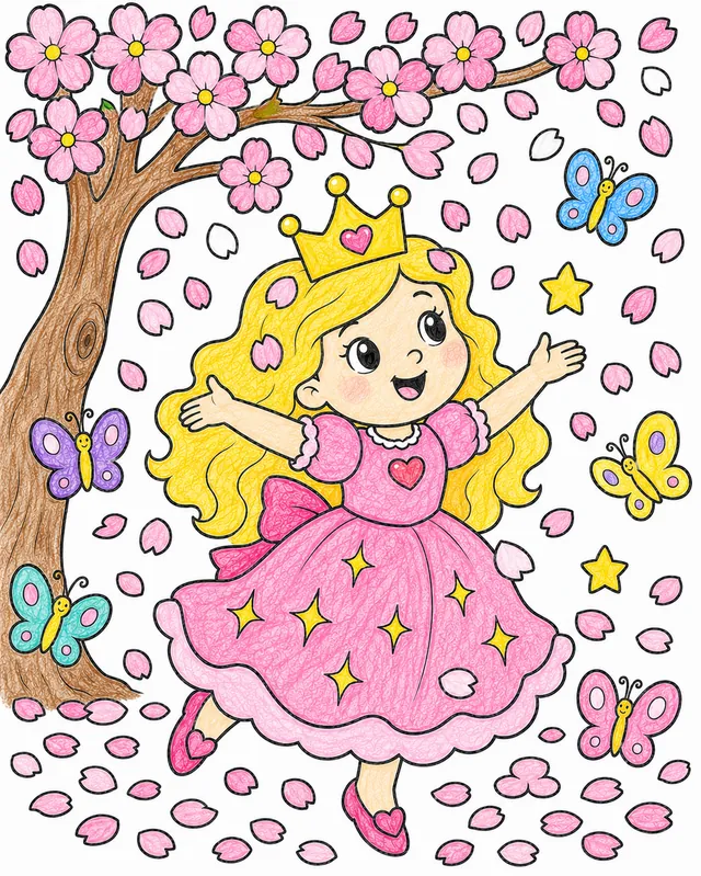 La princesa baila bajo la lluvia de flores – Asi podria quedar