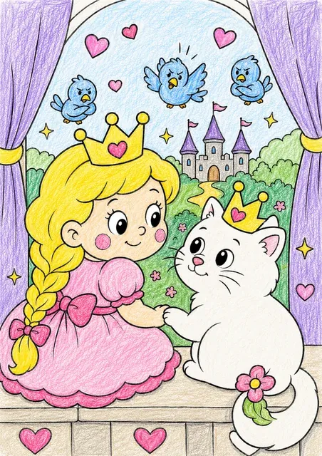 The Princess and the Castle Cat Are Best Friends – This is how it could look