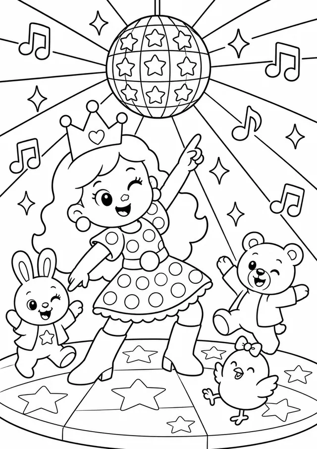 La princesa baila en la discoteca de estrellas