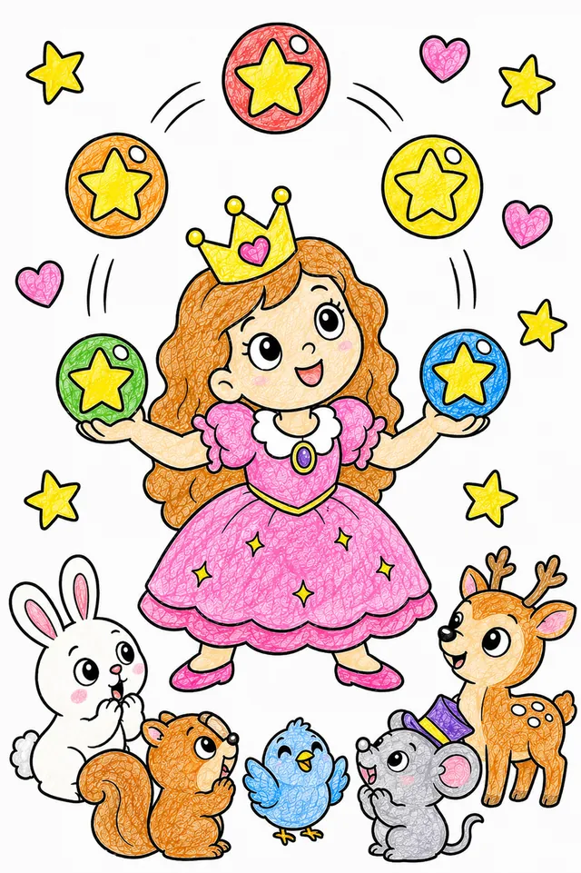 Die Prinzessin jongliert mit Sternbällen – So könnte es aussehen