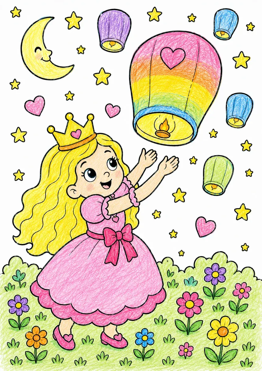 Die Prinzessin beim Laternen-Fest
