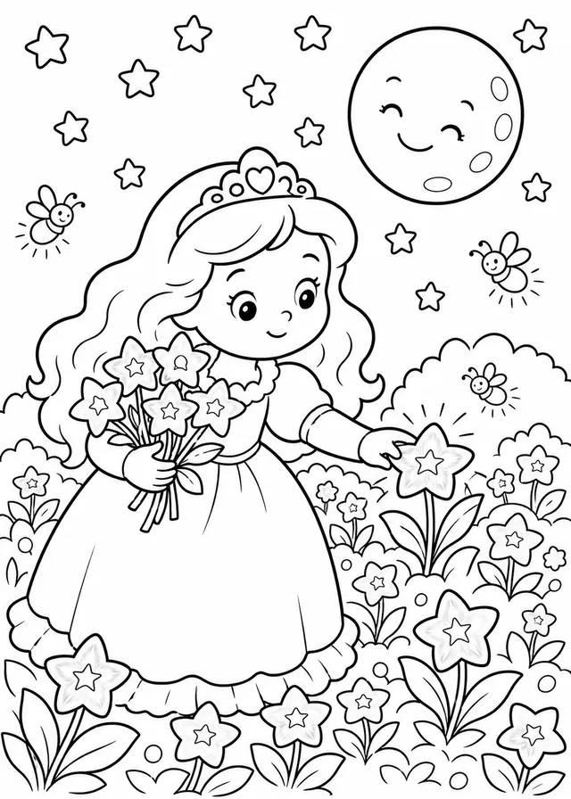 Die Prinzessin pflückt Mondblumen