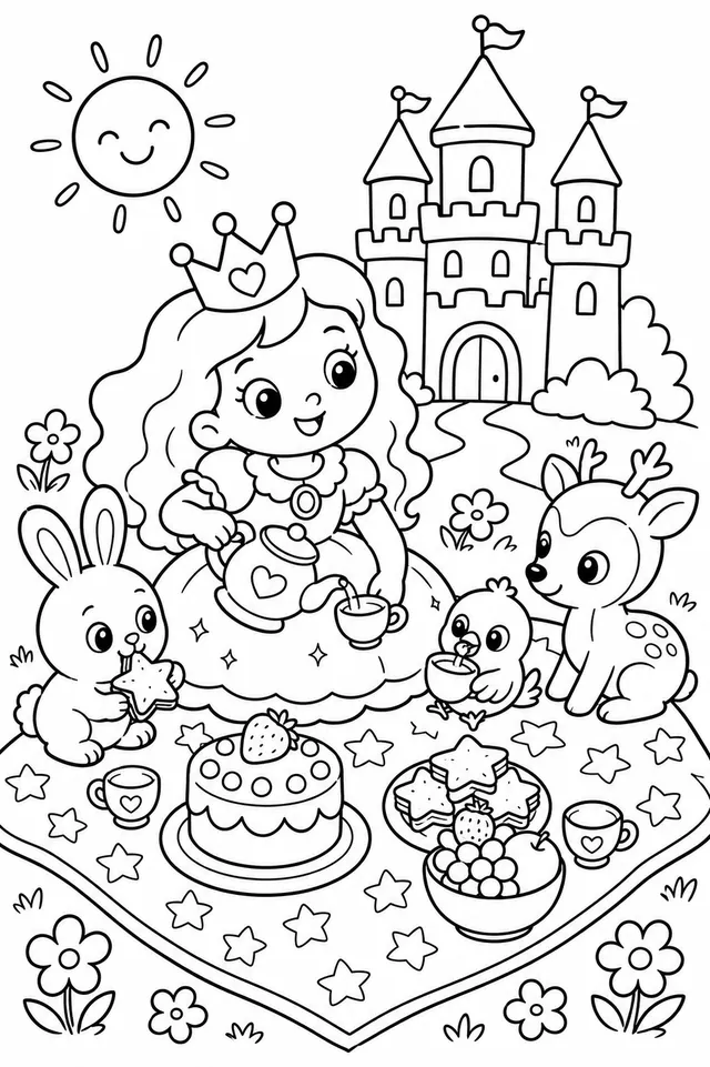 Die Prinzessin beim Schloss-Picknick
