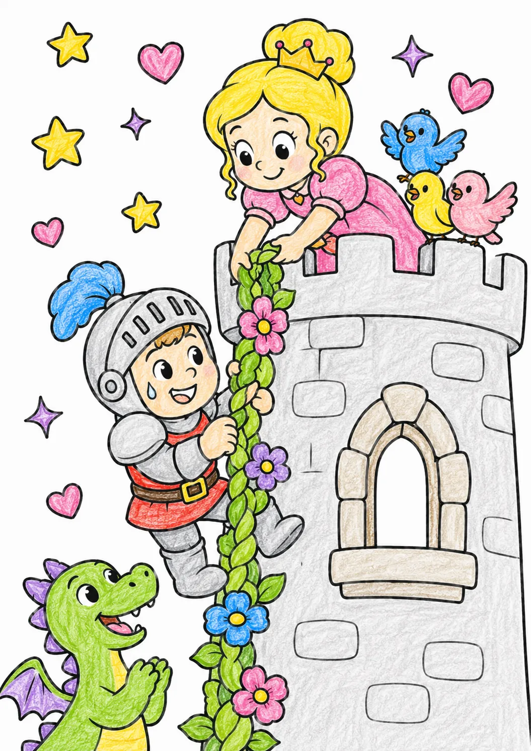 Die Prinzessin rettet den Ritter aus dem Turm