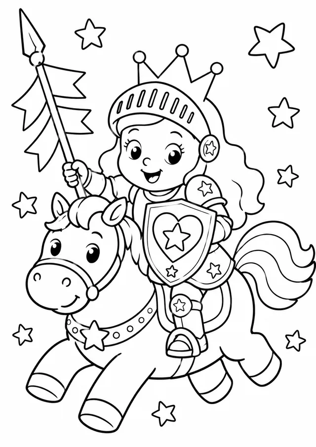 La princesa de caballera a caballo