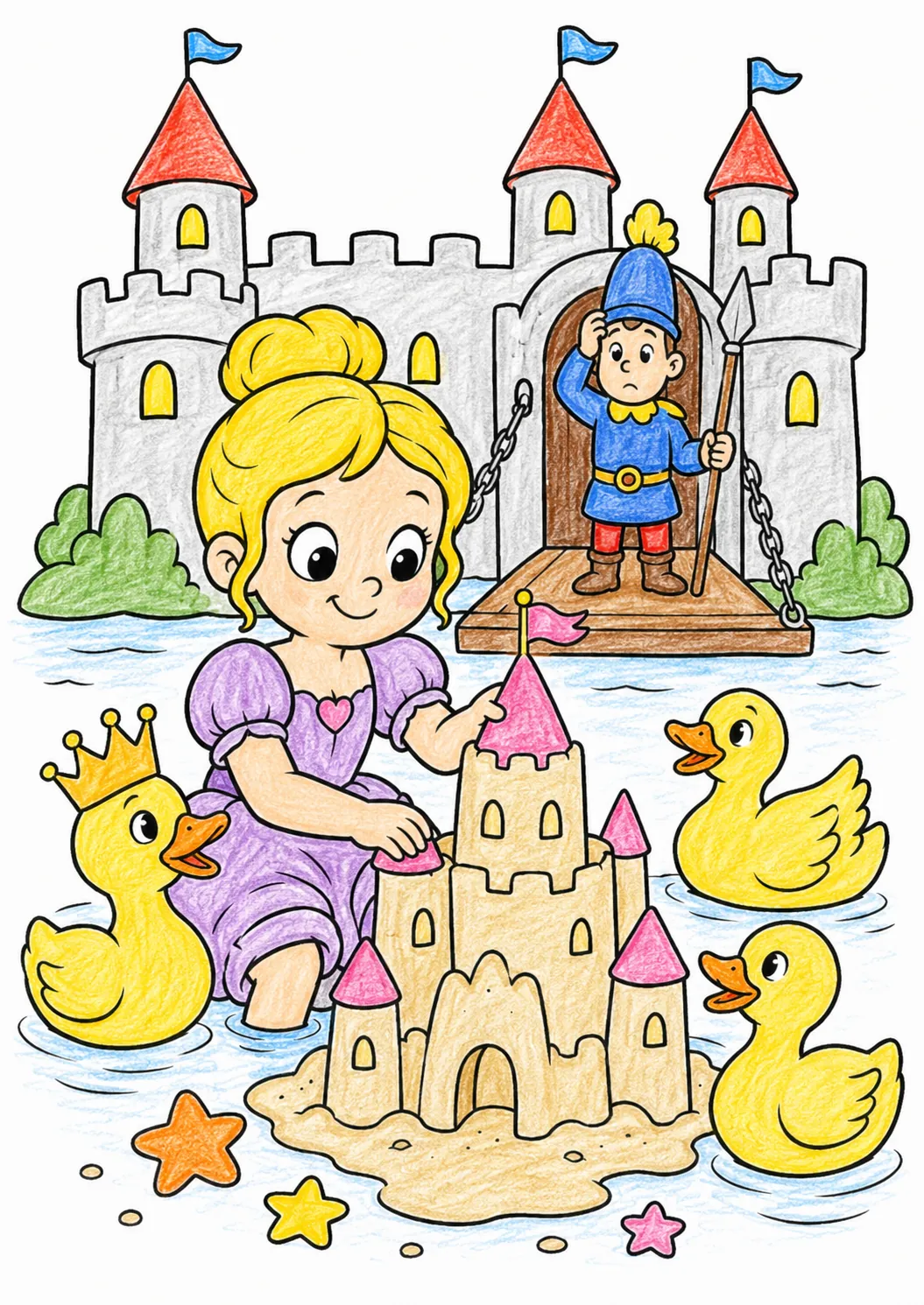 The Princess Builds a Sandcastle in the Moat