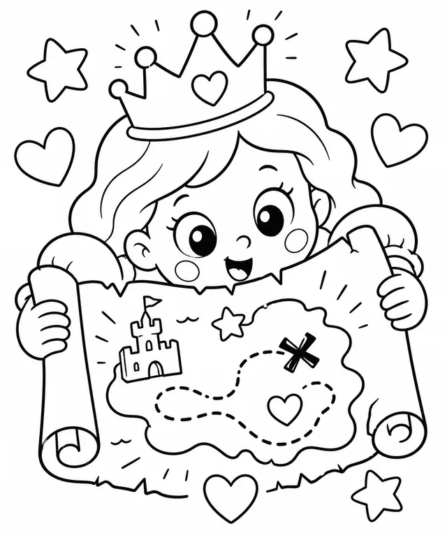 Die Prinzessin entdeckt eine Schatzkarte