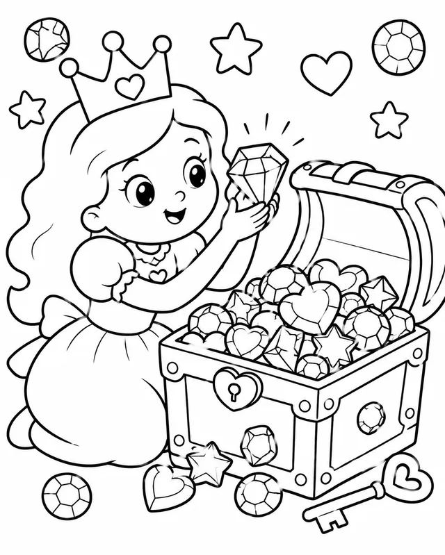 La princesa descubre un cofre del tesoro