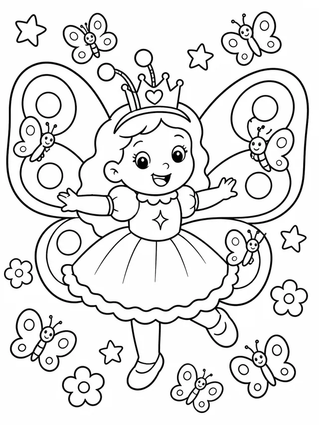 Die Prinzessin im Schmetterlings-Kostüm