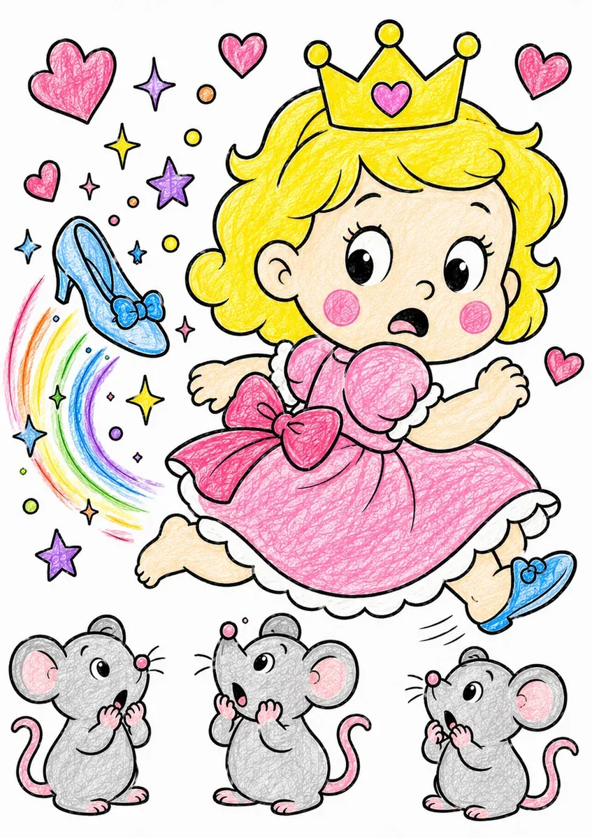 Die Baby-Prinzessin verliert beim Rennen ihren Schuh