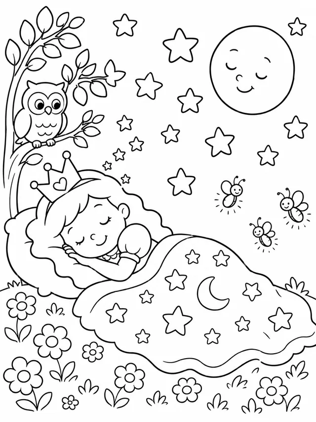 La princesa duerme bajo las estrellas