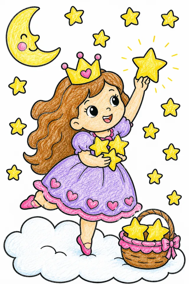 Die Prinzessin pflückt Sterne vom Himmel – So könnte es aussehen
