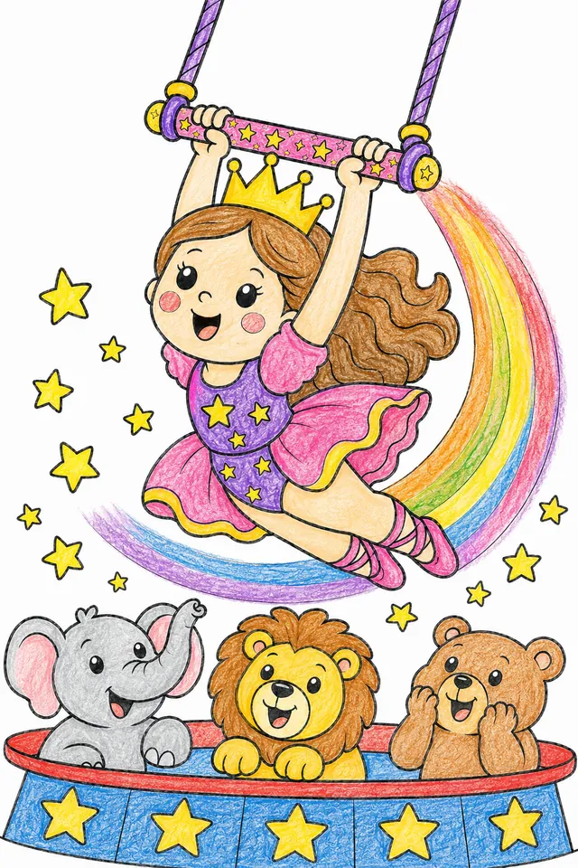 Die Prinzessin am Zirkus-Trapez – So könnte es aussehen