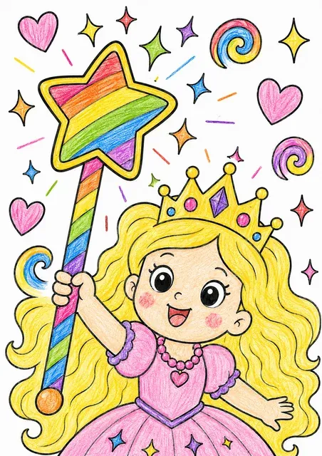 Die Prinzessin mit dem Regenbogen-Zauberstab – So könnte es aussehen