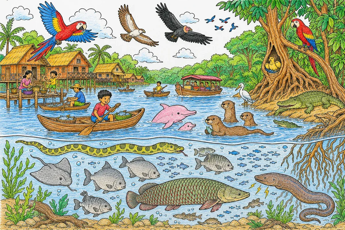 亚马逊河流生活全景：寻找图