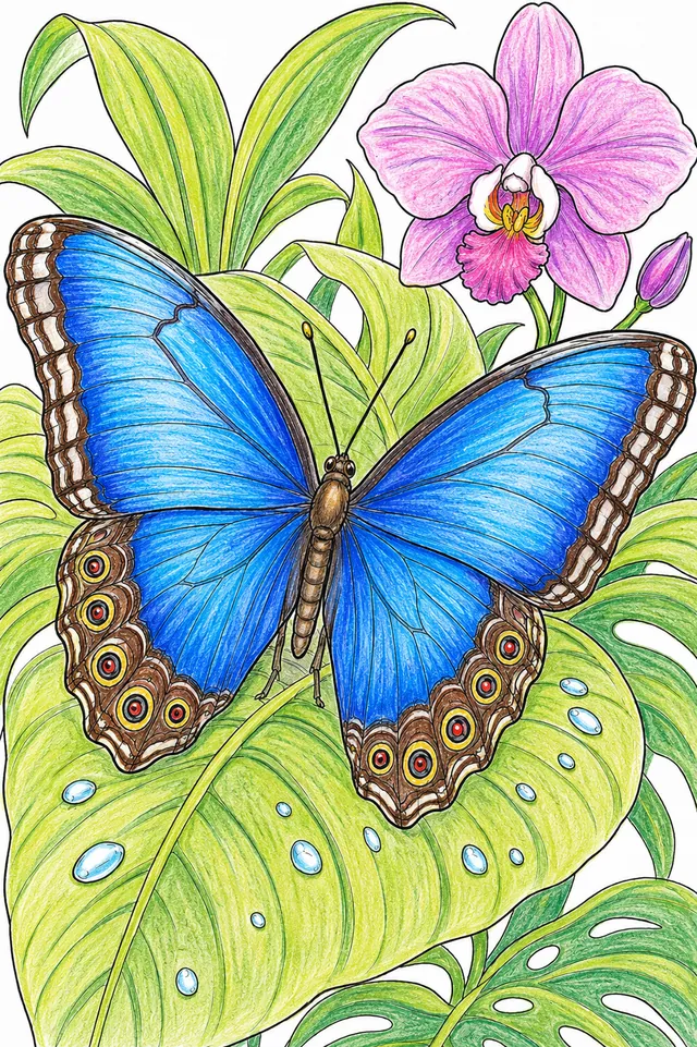 Morpho-Schmetterling öffnet seine strahlend blauen Flügel – So könnte es aussehen